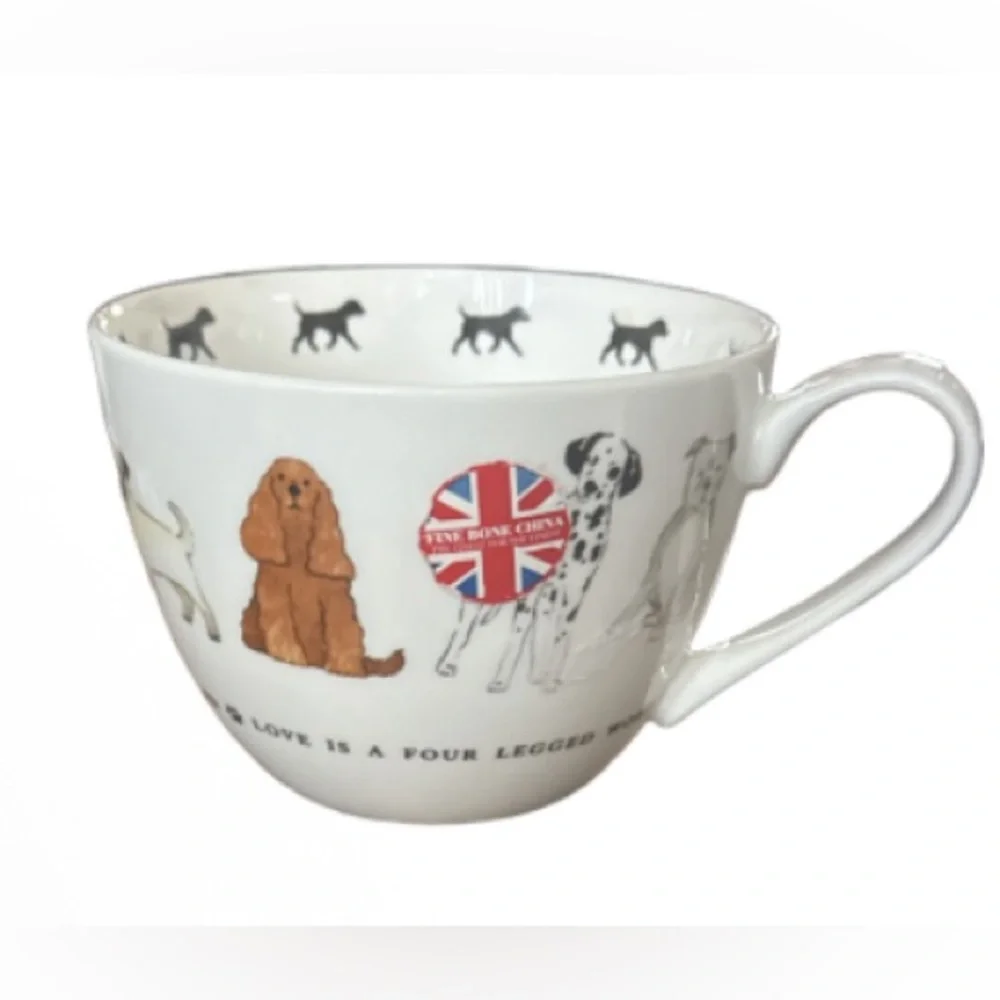 Dog-Themed White Ceramic Mug